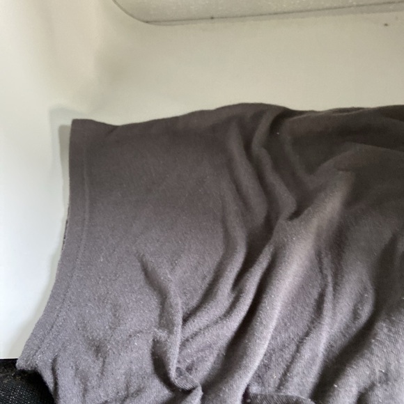 Mix & Co NWOT  sz M grey V-neck either mini dress or top for leggings - Picture 5 of 6